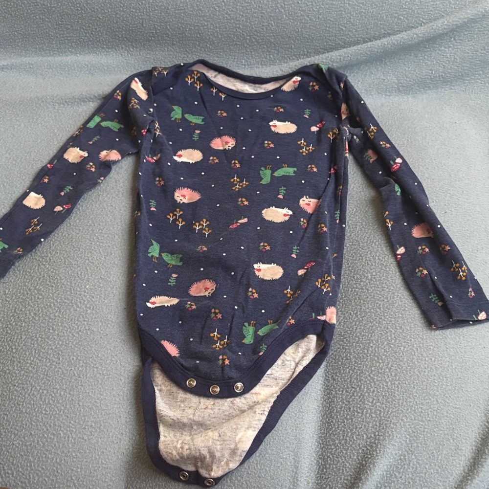 Charming Navy Kids Bodysuit with Animal Design